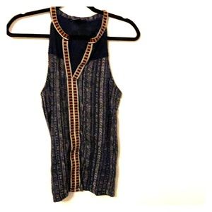 Navy and orange summer tank